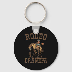 Rodeo Grandpa Cowboy Cowgirl Birthday Family Match Key Ring