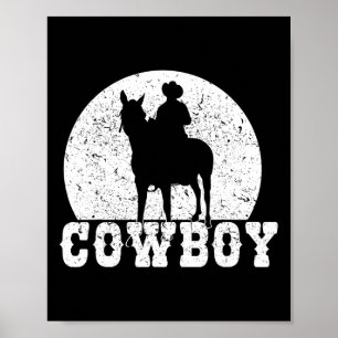 Rodeo Horse Rider Cowboy Horseback Riding Graphic Poster