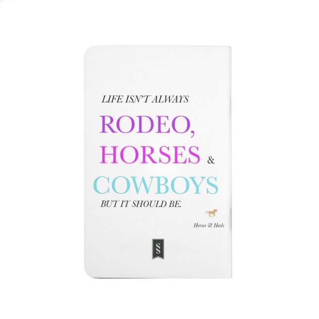 Rodeo, Horses & Cowboys Pocket Notebook (Back)
