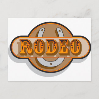 Rodeo Horseshoe Postcard