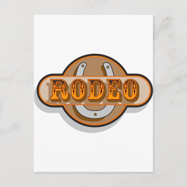 Rodeo Horseshoe Postcard (Front)