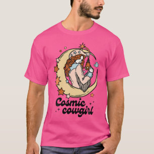 Rodeo Howdy Western Cute Cowboy Cowgirl Space Cosm T-Shirt