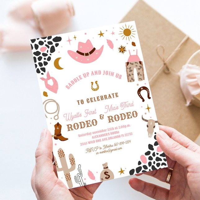 Rodeo Joint Cowgirl First Rodeo Southwestern Ranch Invitation (Creator Uploaded)
