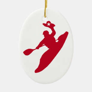 Rodeo Kayak Ceramic Tree Decoration