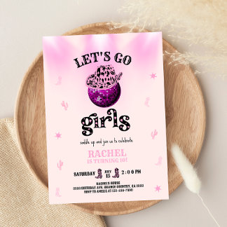 Rodeo Let's go girls Invitation