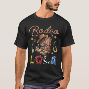 Rodeo Lola Western Cowboy Birthday Matching Family T-Shirt