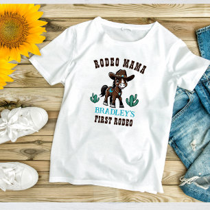 Rodeo mama cowboy horse birthday party matching T-Shirt
