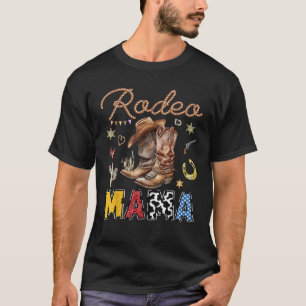 Rodeo Mama Western Cowboy Birthday Matching Family T-Shirt