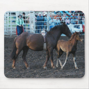 Rodeo Mare and Foal Mouse Mat