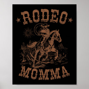Rodeo Momma Western Cowboy Family Matching Mother' Poster
