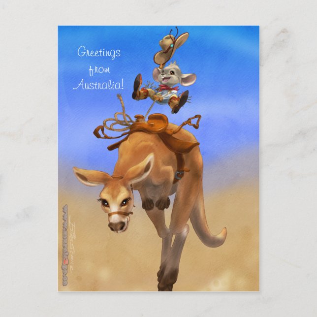 Rodeo Mouse and Rodeo Roo Postcard (Front)