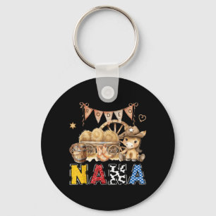 Rodeo Nana Western Cowboy Birthday Boy Party Key Ring