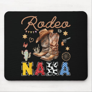 Rodeo Nana Western Cowboy Birthday Boy Party Mouse Mat