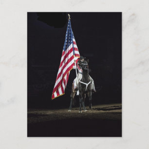 Rodeo of Champions, Denver Colorado, Patriotic Postcard
