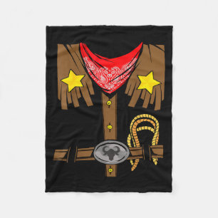 Rodeo Outfit Wild Western Cowboy Cowgirl Halloween Fleece Blanket