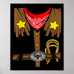Rodeo Outfit Wild Western Cowboy Cowgirl Halloween Poster