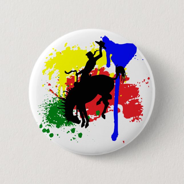 Rodeo Paint 6 Cm Round Badge (Front)