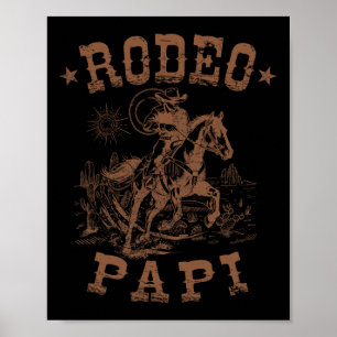 Rodeo Papi Western Cowboy Family Matching Father's Poster