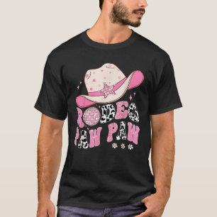 Rodeo Paw Paw Pink CowGirl 1St Birthday Disco Groo T-Shirt