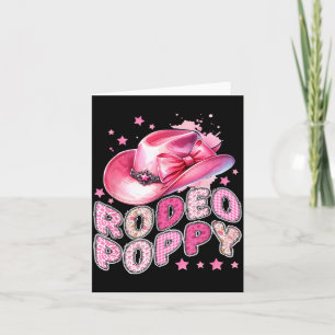 Rodeo Poppy Pink Cowgirl 1st Birthday Family Card