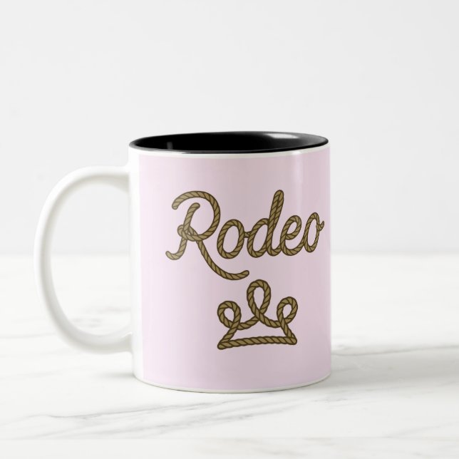 Rodeo Princess Country Western Tiara Crown Two-Tone Coffee Mug (Left)