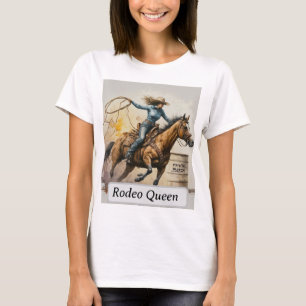 Rodeo Queen Barrel Racing Cowgirl Watercolor T-Shirt