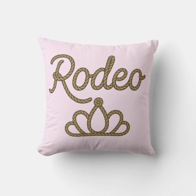 Rodeo Queen Country Western Tiara Crown Cushion (Front)