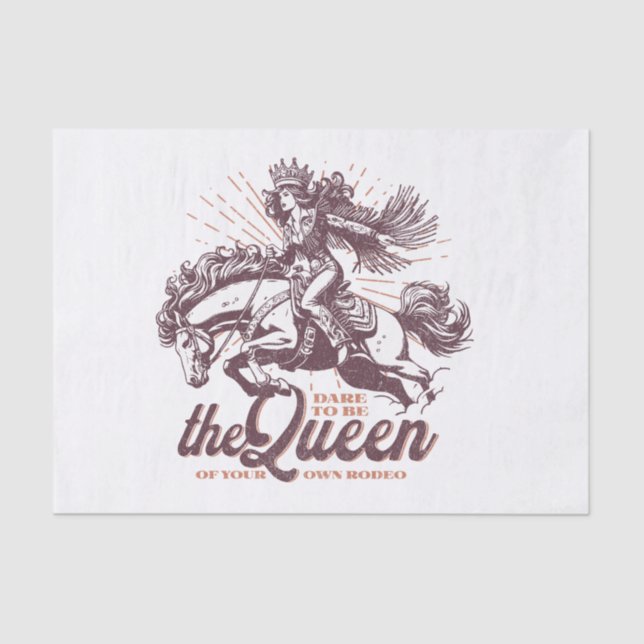 Rodeo Queen Decoupage Tissue Tissue Paper (Front)