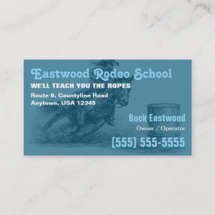 Rodeo School Barrel Racing Instructor Business Card