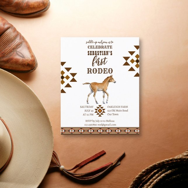 Rodeo southwestern cowboy horse budget invitation (Creator Uploaded)