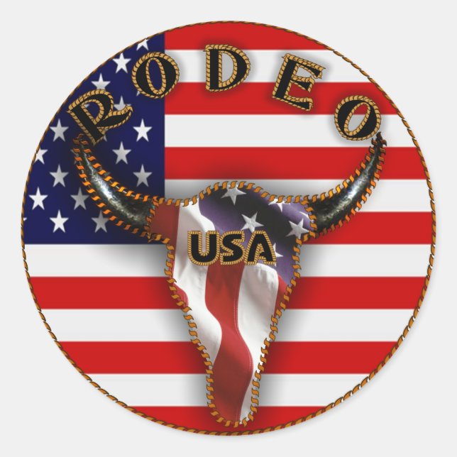 Rodeo Stars & Stripes Stickers (Front)