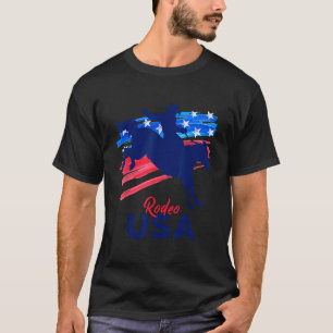 Rodeo Support the Team Rodeo Cowboy Rider Horse US T-Shirt