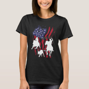 Rodeo Team Roping Horse Riding Equestrian Header T-Shirt