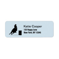 Rodeo Theme Cowgirl Barrel Racing Silhouette