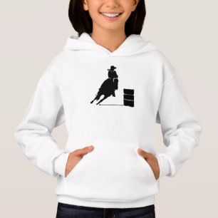 Rodeo Theme Cowgirl Barrel Racing Silhouette