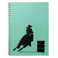 Rodeo Theme Cowgirl Barrel Racing Silhouette