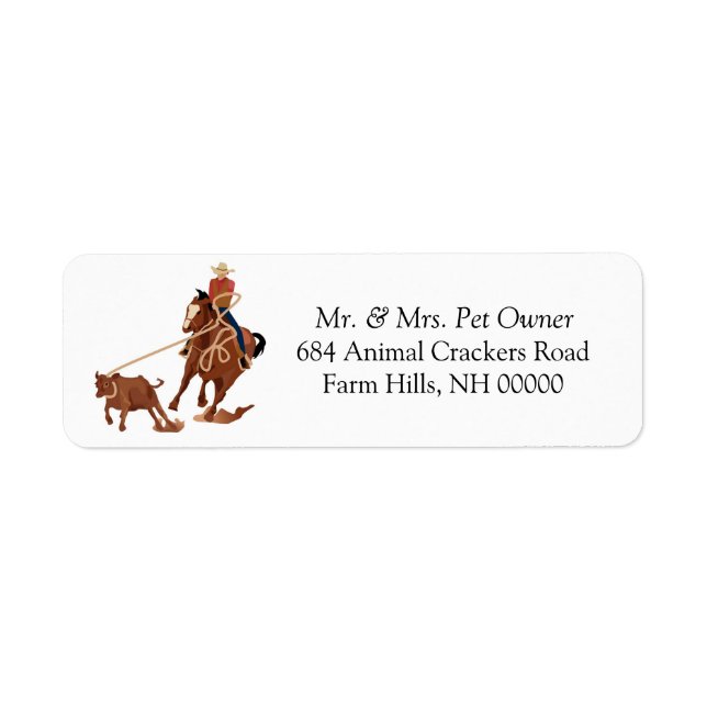 Rodeo Theme Return Address Label Stickers (Front)
