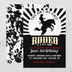 Rodeo Themed Second Birthday Invitation