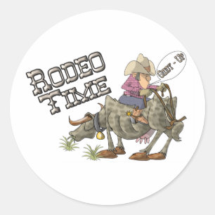 Rodeo Time Classic Round Sticker