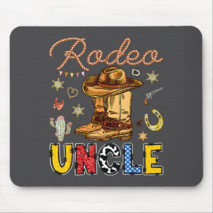 Rodeo Uncle Western Birthday Cowboy Matching Famil Mouse Mat