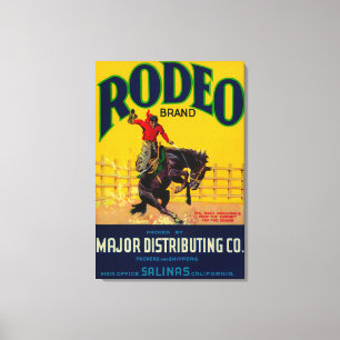 Rodeo Vegetable LabelSalinas, CA Canvas Print