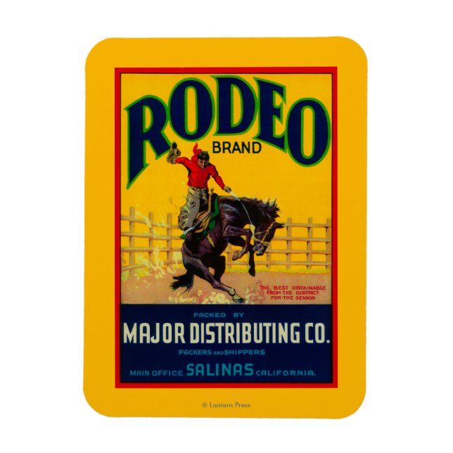 Rodeo Vegetable LabelSalinas, CA Magnet (Vertical)