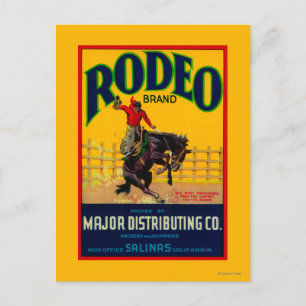 Rodeo Vegetable LabelSalinas, CA Postcard