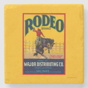 Rodeo Vegetable LabelSalinas, CA Stone Coaster