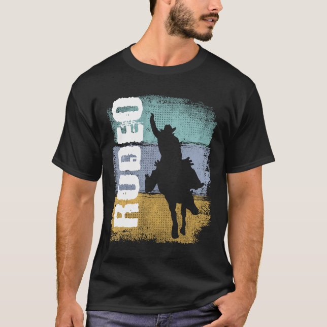 Rodeo Vintage Retro Rodeo Rider T-Shirt (Front)