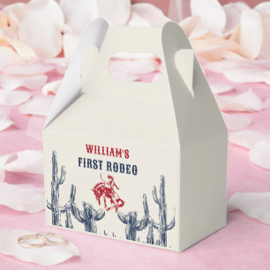 Rodeo Western Cowboy 1st Birthday Party Favour Box