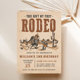Rodeo Western Cowboy 2nd Birthday Party Invitation