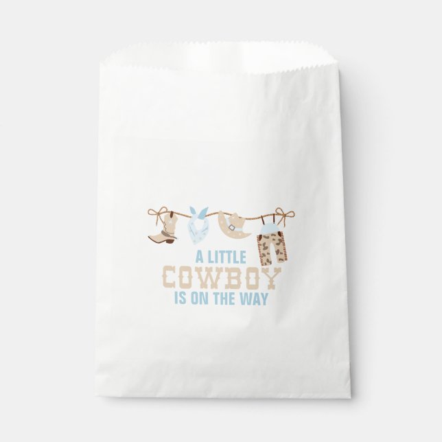 Rodeo Western Cowboy Baby Shower Favour Bags (Front)