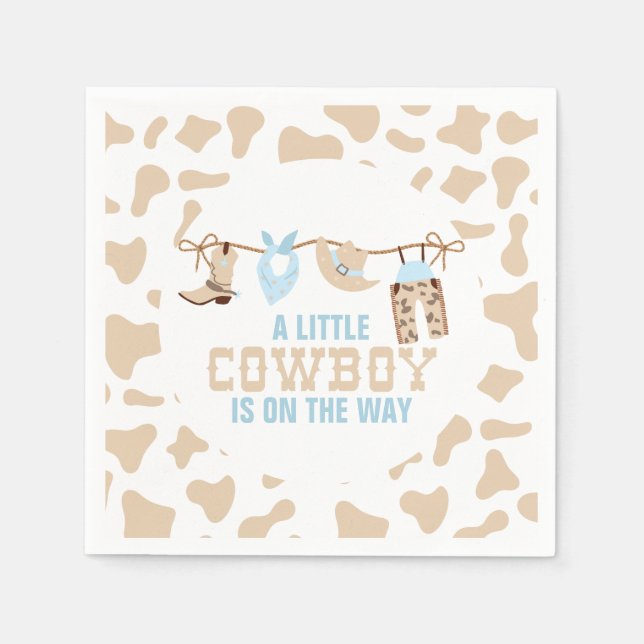 Rodeo Western Cowboy Baby Shower Napkin (Front)