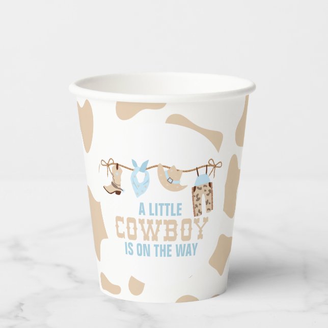 Rodeo Western Cowboy Baby Shower Paper Cups (Front)